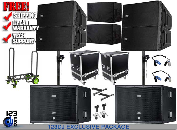 (4) RCF HDL 10-A with RCF SUB 8006-AS Subwoofer Package