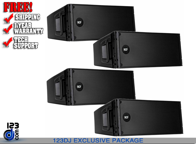 (4) RCF HDL 20-A Active Line Array Module Speakers Package