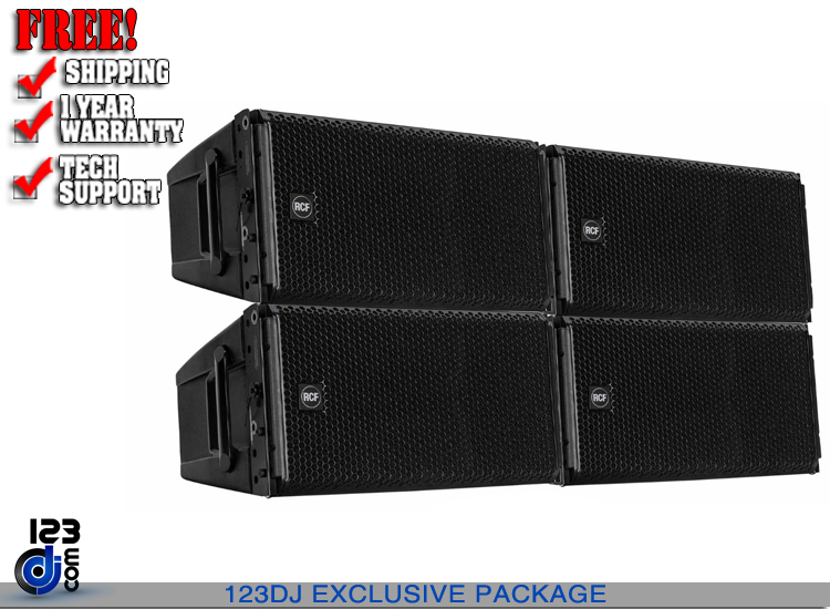 (4) RCF HDL 28-A Active Two-Way Line Array Speakers Package