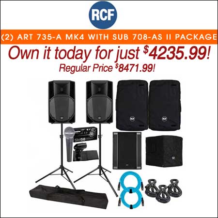 (2) RCF ART 735-A MK4 with SUB 708-AS II & Microphone Package