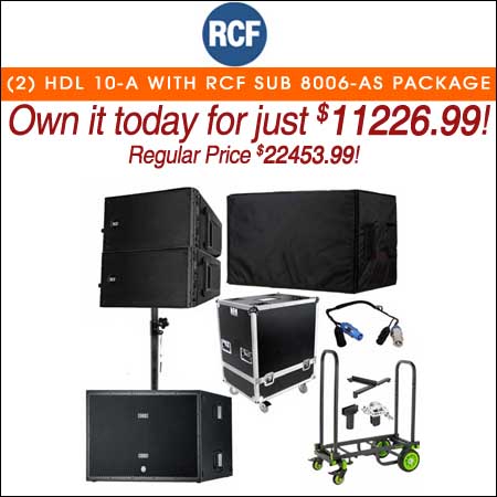 (2) RCF HDL 10-A with RCF SUB 8006-AS Subwoofer Package 