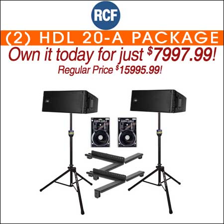 (2) RCF HDL 20-A Active Line Array Module Speaker Package