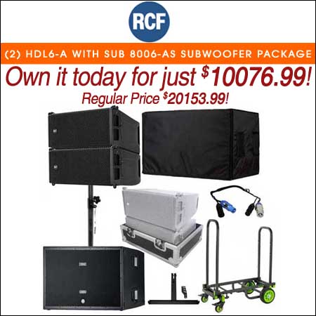 (2) RCF HDL6-A with RCF SUB 8006-AS Subwoofer Package