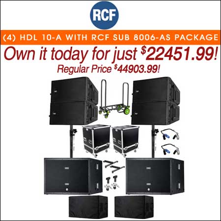 (4) RCF HDL 10-A with RCF SUB 8006-AS Subwoofer Package