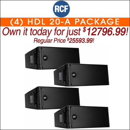 (4) RCF HDL 20-A Active Line Array Module Speakers Package