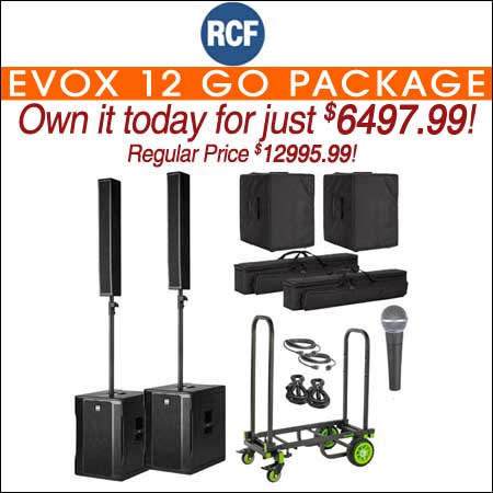 RCF EVOX 12 Active Portable 2-Way Array PA System Go Package