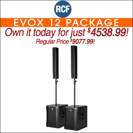 RCF EVOX 12 Active Portable 2-Way Array PA System Package