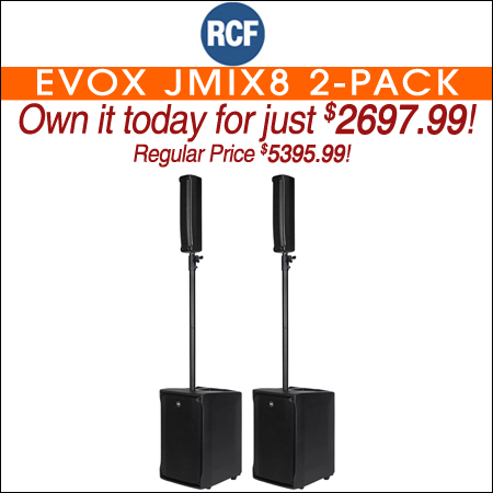 RCF Evox Jmix8 Active Two Way Array Music System 2-Pack