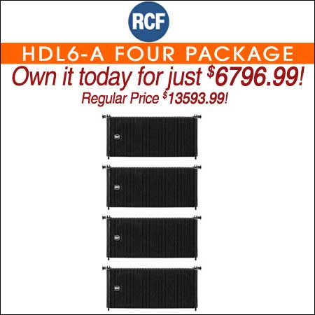 RCF HDL6-A Active Line Array Modules Four Package