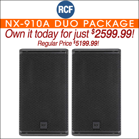 RCF NX-910A Active 10" 2-way Powered Speaker Duo Package