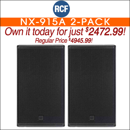 RCF NX-915A Active 15" 2-way Powered Speaker 2-Pack