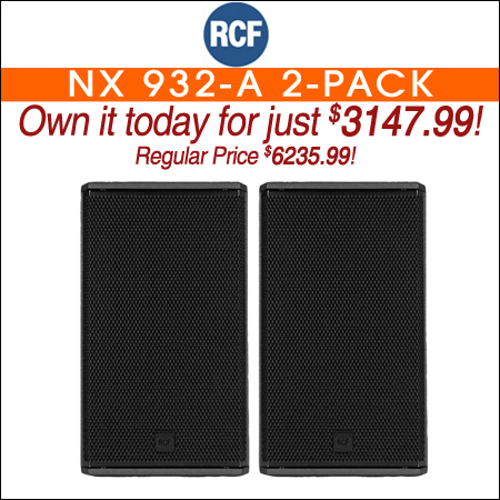 RCF NX 932-A Professional 2100W Class-D Active Speaker 2-Pack