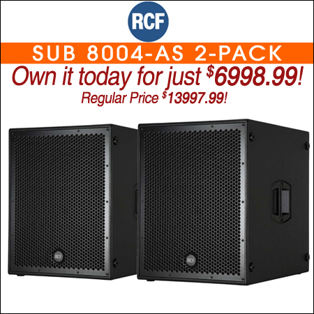 RCF SUB 8004-AS 18" Active High Power Subwoofer 2-Pack