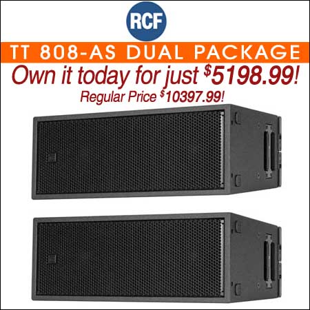 RCF TT 808-AS 8" Powered Subwoofers Dual Package