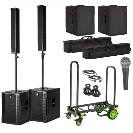 RCF EVOX 12 Active Portable 2-Way Array PA System Go Package