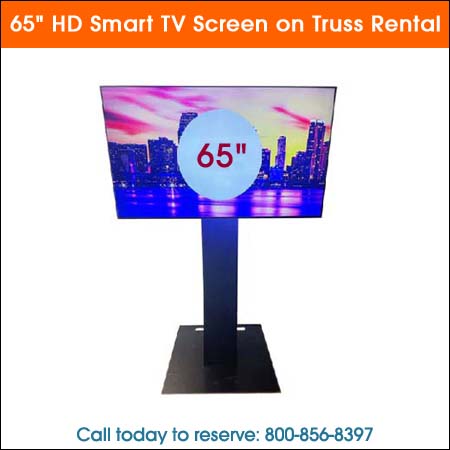 65inch HD Smart TV Screen on Truss Rental