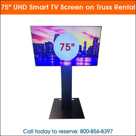 75inch UHD Smart TV Screen on Truss Rental
