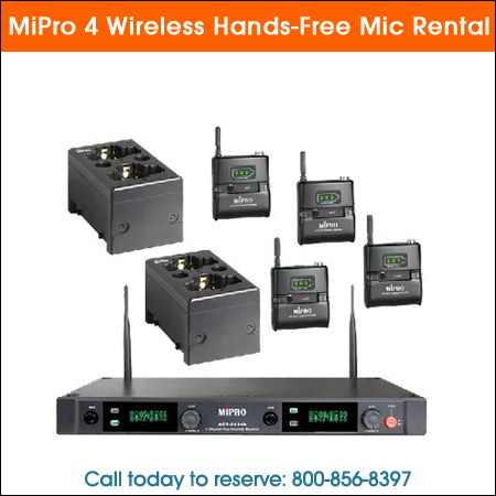 MiPro 4 Wireless Hands-Free Mic Rental