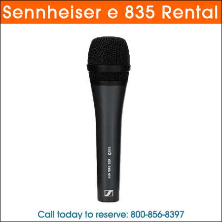 Sennheiser e 835 Cardioid Dynamic Vocal Microphone Rental