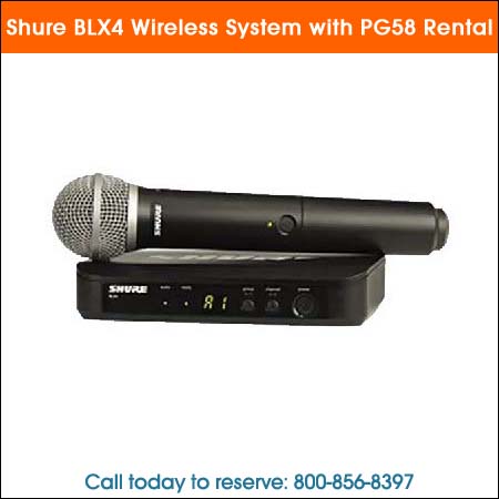 Shure BLX4 Wireless System with PG58 Rental