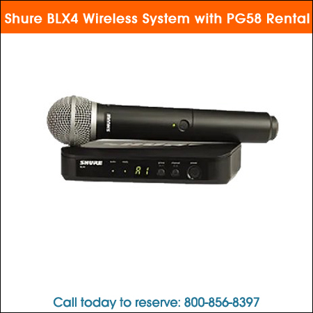 Shure BLX4 Wireless System with PG58 Rental