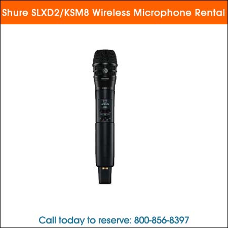 Shure SLXD2/KSM8 Wireless Microphone Rental