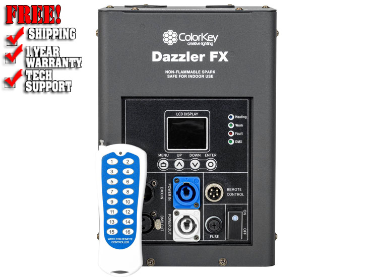 ColorKey CKU-7700 Dazzler FX Cold Spark Machine-Black