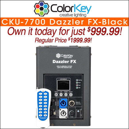  ColorKey CKU-7700 Dazzler FX Cold Spark Machine-Black