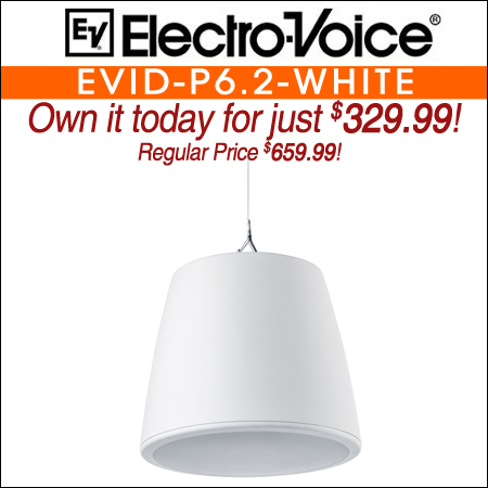 Electro Voice Evid-p6.2 Pendant Speaker 6.5 Inches-white