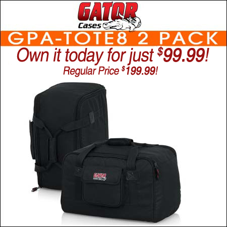 Gator GPA-TOTE8 Heavy-duty 8 Speaker Tote Bag