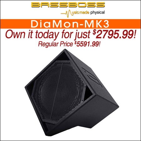  BASSBOSS DiaMon-MK3 Single 12" Powered Top Active Loudspeaker