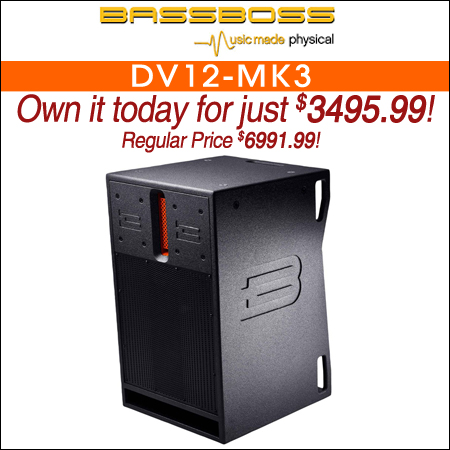 BASSBOSS DV12-MK3 Single 12" Powered Top Active Loudspeaker