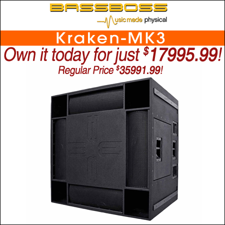  BASSBOSS Kraken-MK3 Quad 21" Powered Active Subwoofer