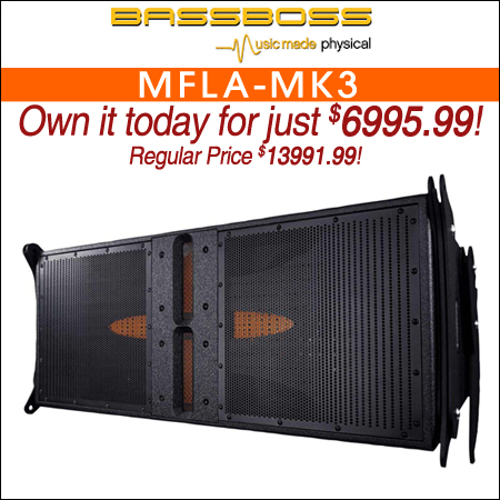  BASSBOSS MFLA-MK3 Dual 12" Powered Active Line Array