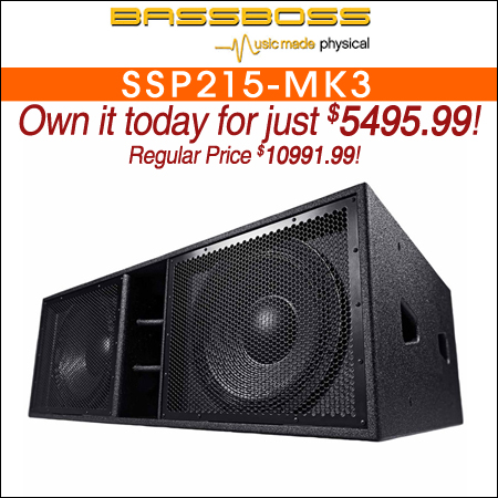  BASSBOSS SSP215-MK3 Dual 15" Powered Active Subwoofer