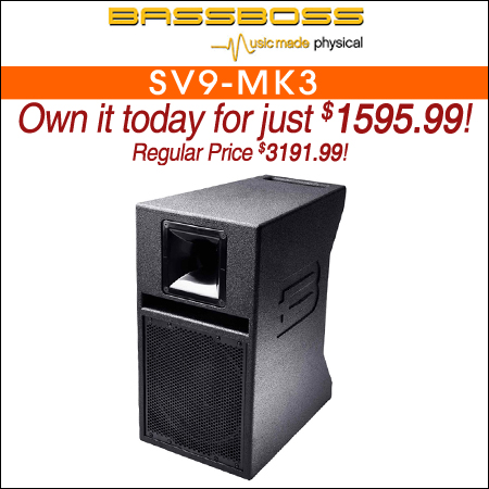 BASSBOSS SV9-MK3 Single 9" Powered Top Active Loudspeaker