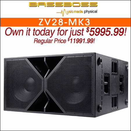  BASSBOSS ZV28-MK3 Dual 18" Powered Active Subwoofer