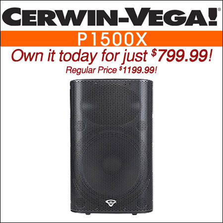 Cerwin Vega P1500X 15-Inch Powered Speaker 1500W