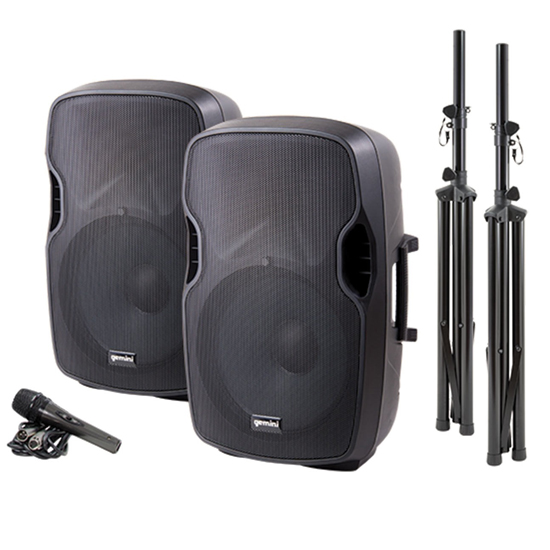 Gemini PA-SYS15 Complete Dual-Speaker PA Package