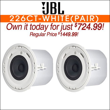 JBL Control 226CT 6.5" 2-Way 150W Coaxial Ceiling Loudspeakers-White (Pair)