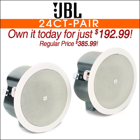 JBL Control 24CT Micro 4" Ceiling Speakers with Transformer (Pair)