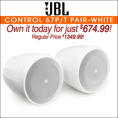 JBL Control 67P/T Pendant Speaker Pair - White