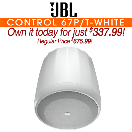 JBL Control 67P/T Extended Range Full-Range Pendant Speaker-White