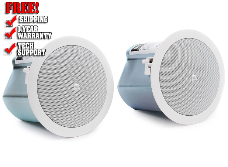 JBL Control 14C/T 4-inch Ceiling Speaker with Transformer-White (Pair)