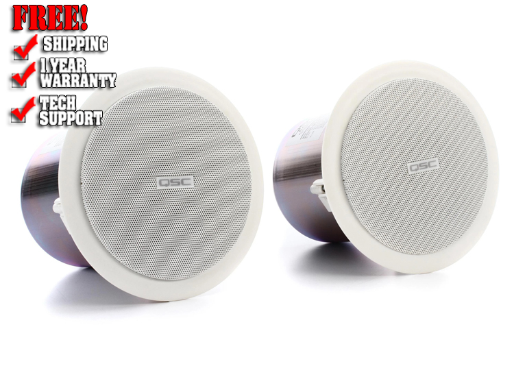 QSC AC-C4T Ceiling-mounted Loudspeaker-White (Pair)