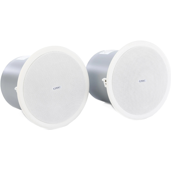 QSC AC-C8T 8-inch Ceiling-mounted Loudspeaker-White (Pair)