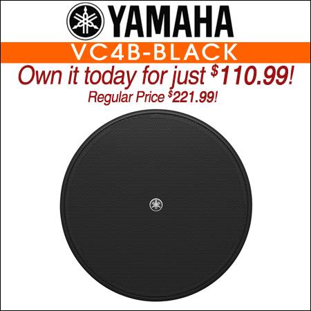 Yamaha VC4W 4-inch Ceiling Speaker-Black (Single)