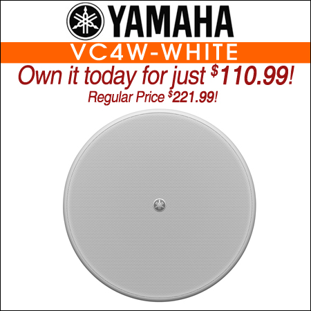 Yamaha VC4W 4-inch Ceiling Speaker-White (Single)