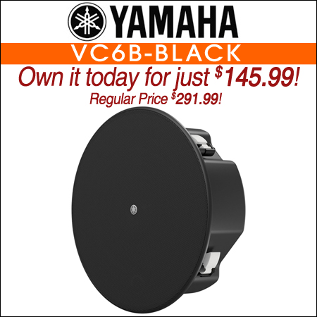 Yamaha VC6B 6.5-inch Ceiling Speaker-Black (Single)