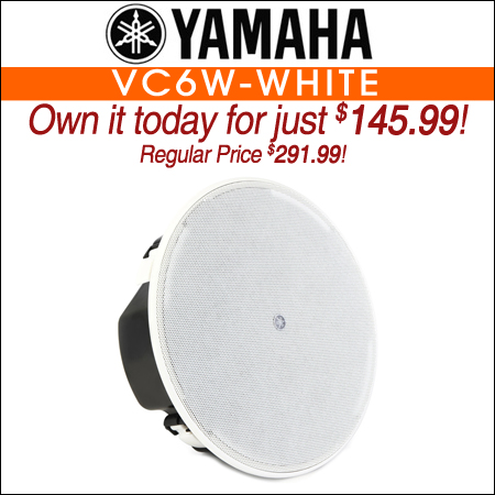 Yamaha VC6W 6.5-inch Ceiling Speaker-White (Single)